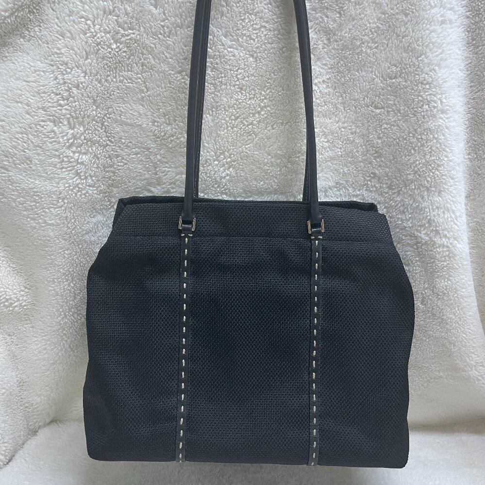 Woman's Classic Tailored Antonio Melani Black Tote/Shoulder Purse Medium Sized